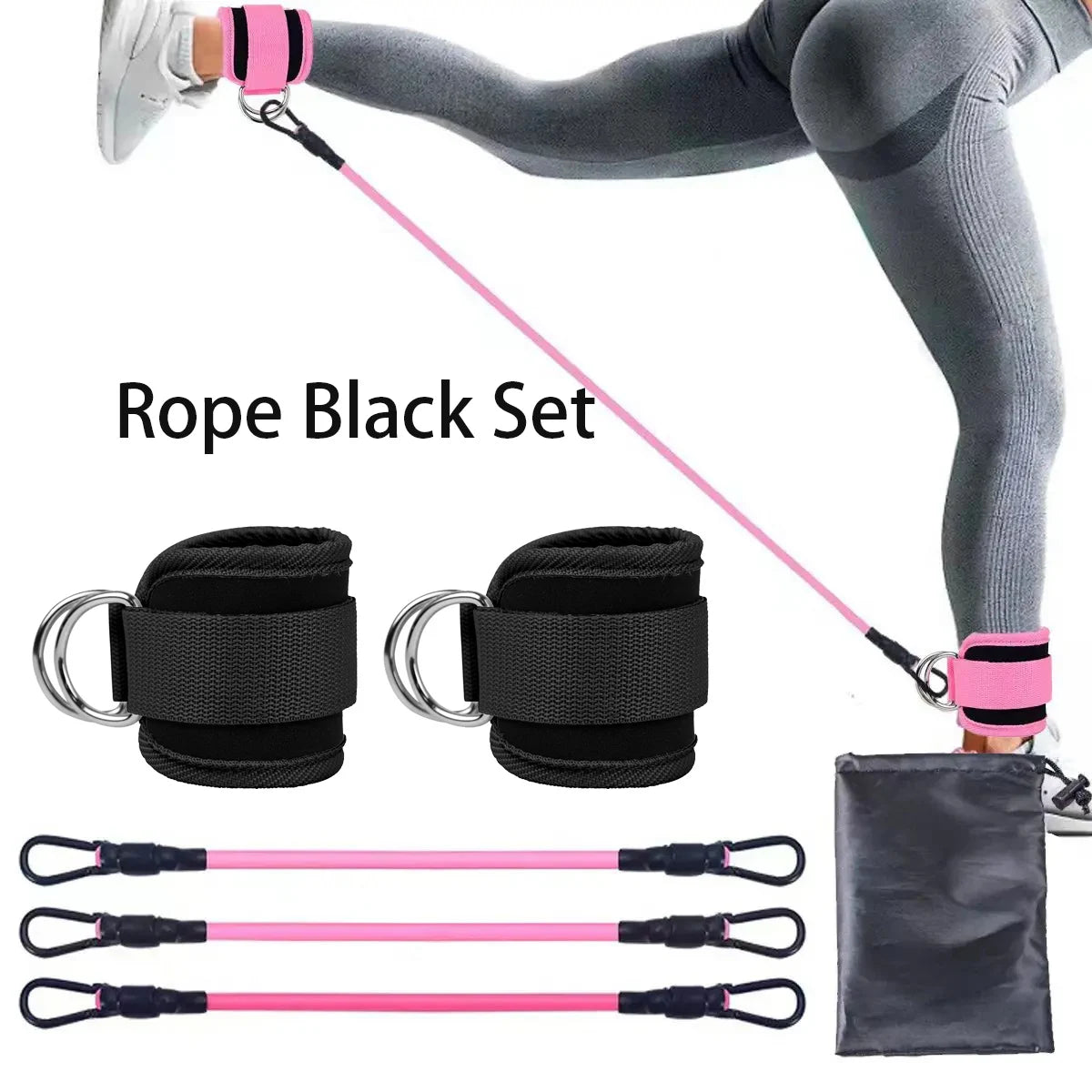 Adjustable Ankle Strap Resistance Bands – Build Hip & Leg Strength for Gym, Home & Yoga Workouts