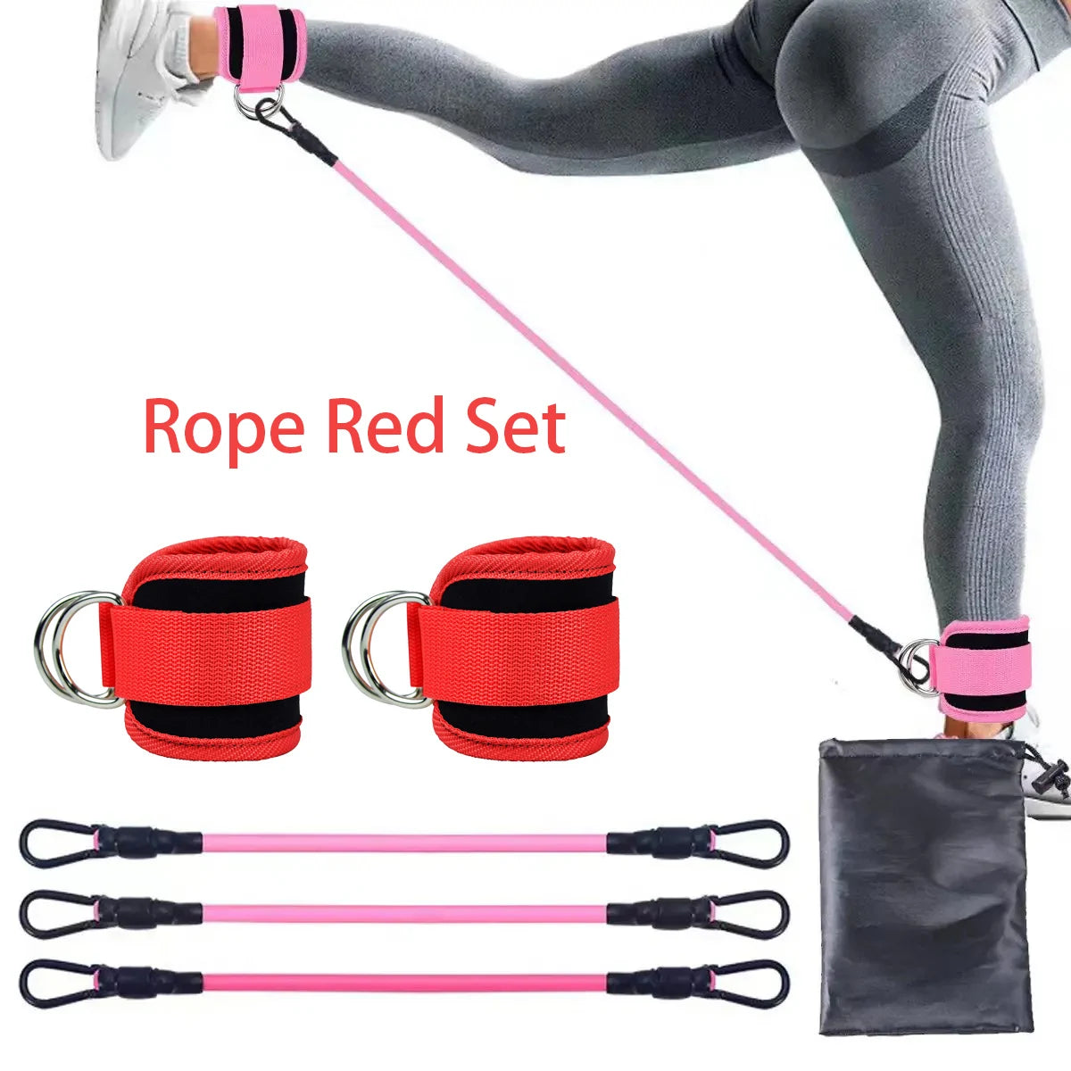 Adjustable Ankle Strap Resistance Bands – Build Hip & Leg Strength for Gym, Home & Yoga Workouts