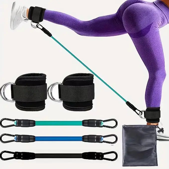 Adjustable Ankle Strap Resistance Bands – Build Hip & Leg Strength for Gym, Home & Yoga Workouts