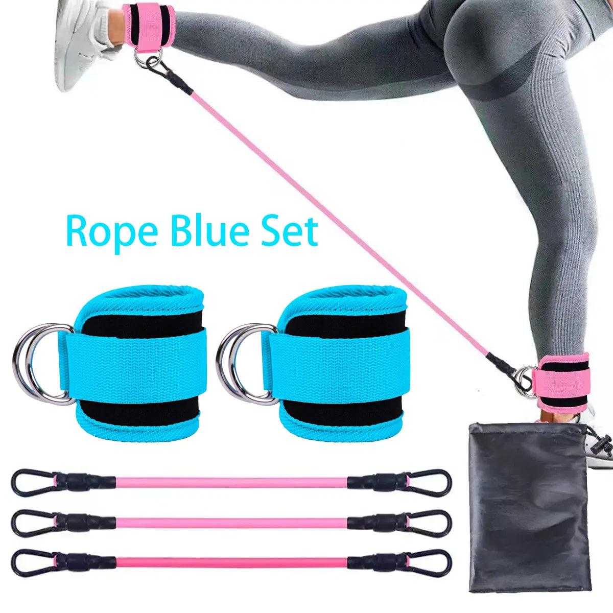 Adjustable Ankle Strap Resistance Bands – Build Hip & Leg Strength for Gym, Home & Yoga Workouts