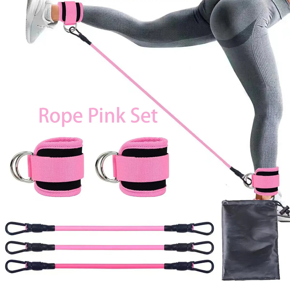 Adjustable Ankle Strap Resistance Bands – Build Hip & Leg Strength for Gym, Home & Yoga Workouts