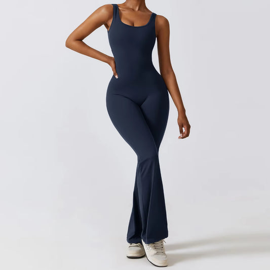 Women’s Seamless Workout Jumpsuit – Stretchy, Sculpting & Breathable Gym Bodysuit for Yoga & Training